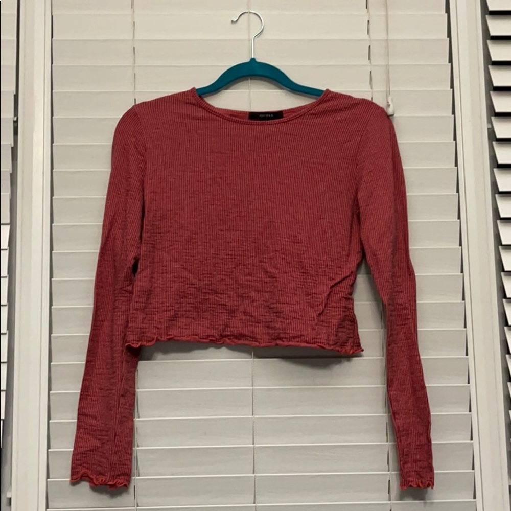 red and black striped long sleeve